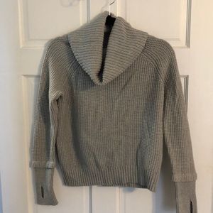 Gray cowl neck sweater